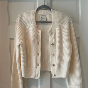 Abercrombie & Fitch Women's Soft White Sweater